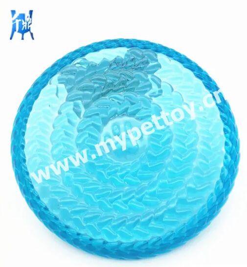 9"in TPR Frisbee Flying Disc Dog Toy Pet Toy Bite Toy Clear Transparent Soft Frisbee Outdoor Training