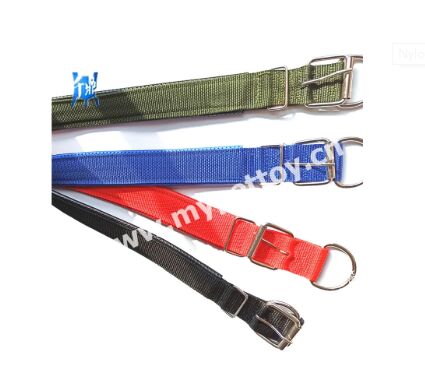 Nylon Dog Collar Pet Product Dog Belt Dog Leash 4 Color Dog Leash Belt Leather PU Nylon Polyster Collar